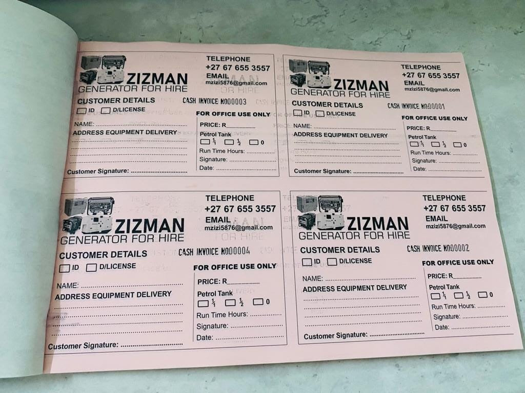 Duplicate NCR Books