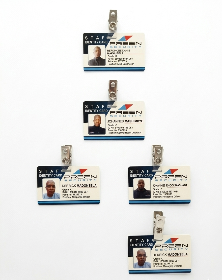 Staff ID cards