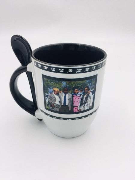Personalized 2-T mug with spoon