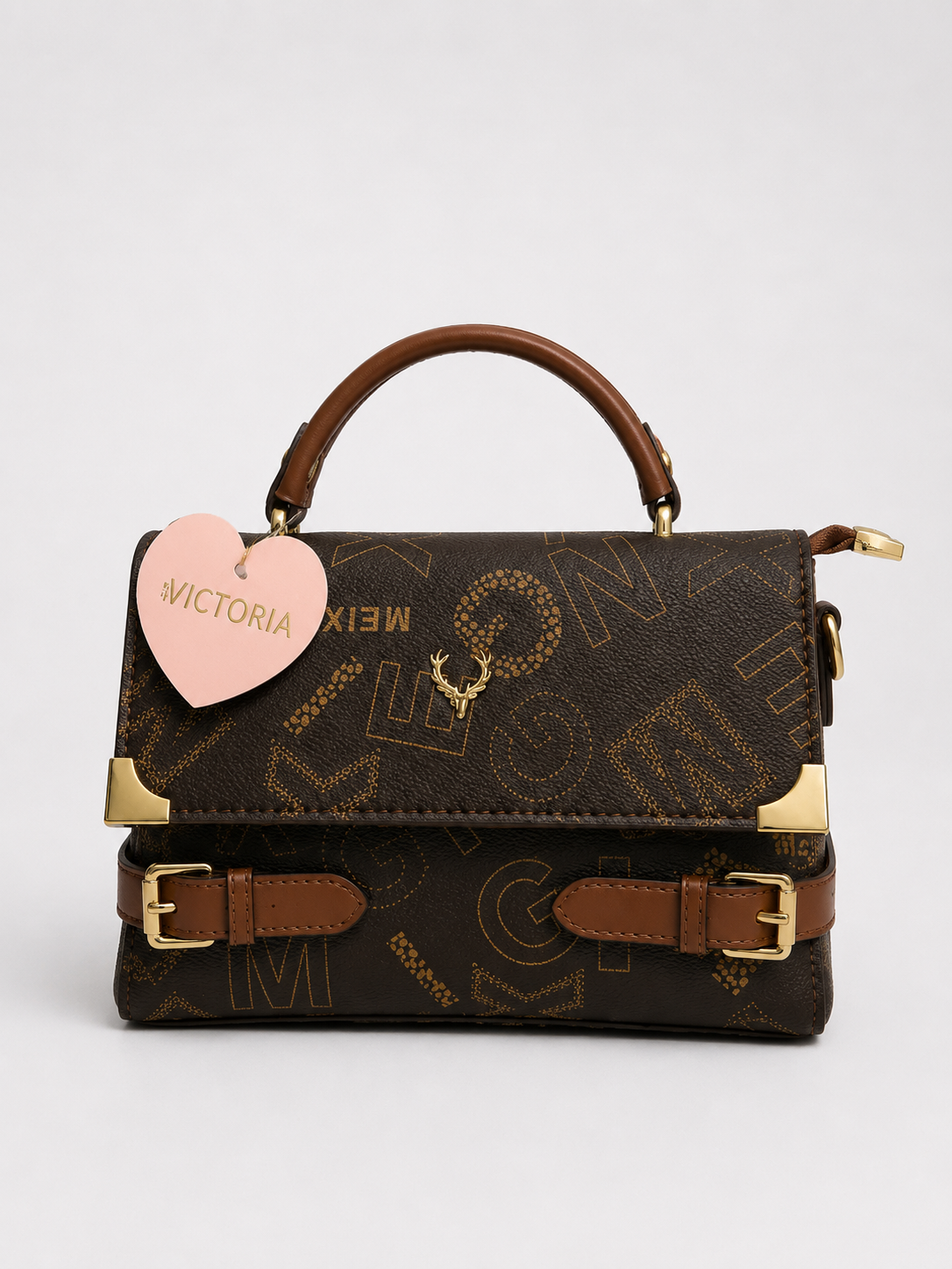 Satchel Bag with Horizontal Belts – Classic Elegance with a Modern Twist