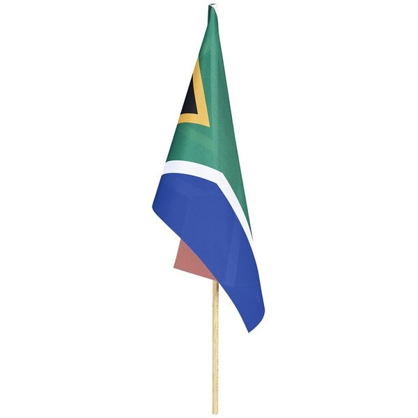 South African flag on a white background