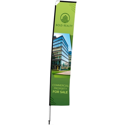 4M Sublimated Telescopic Double-Sided Flying Banner