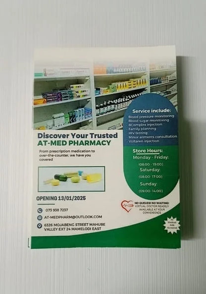 Full Colour Flyers A6 (Gloss / Mat Paper)