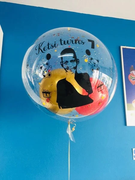 Face illustration Helium Balloon