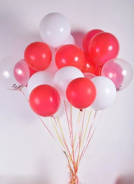 18 Latex Balloons Inflated with Helium