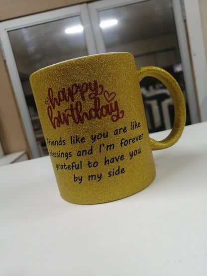 Personalized Glitter Mug