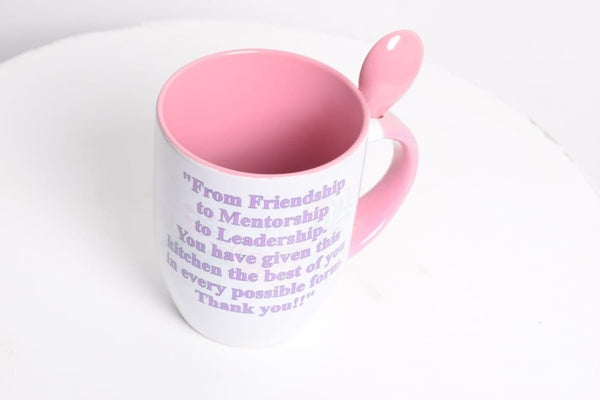 Personalized 2-T mug with spoon