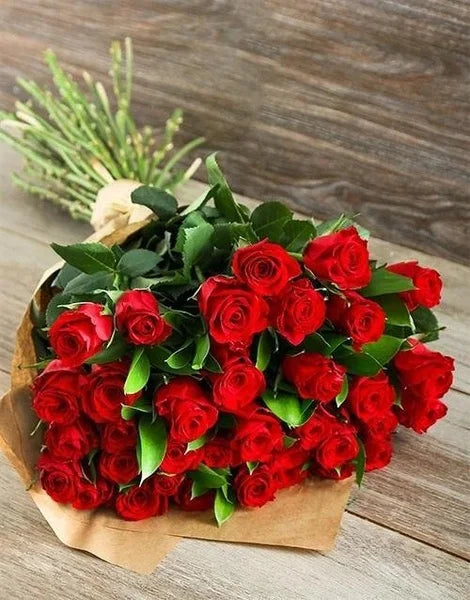 Rose Bouquet in Craft paper