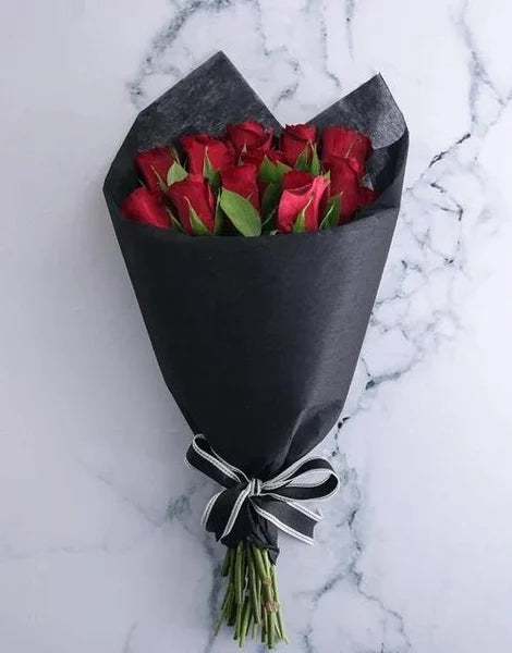 Seductive Red Roses with Gyp