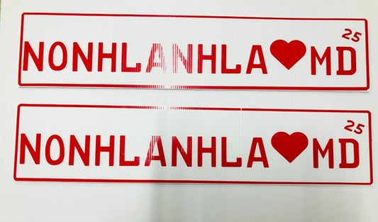 Personalized Number Plate