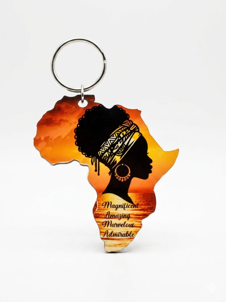 Personalized Africa Keyring