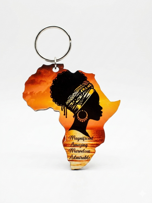Personalized Africa Keyring