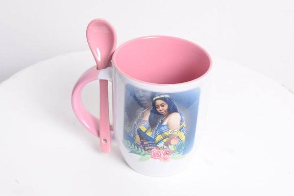 Personalized 2-T mug with spoon