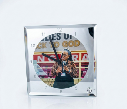 Timeless Memories: Personalized Glass Photo Clock