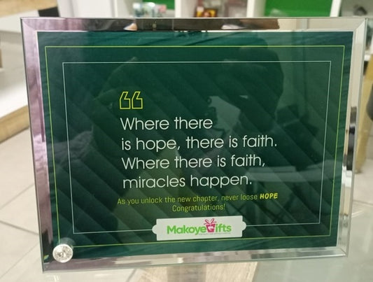 Glass Photo Frame with Mirror edge 178 x 228mm