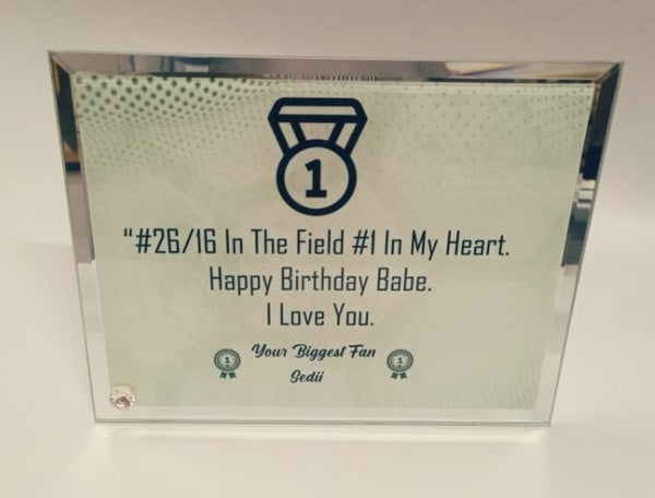 Glass Photo Frame with Mirror edge 178 x 228mm