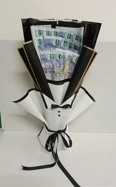 "Billionaire’s Tuxedo" Money Bouquet