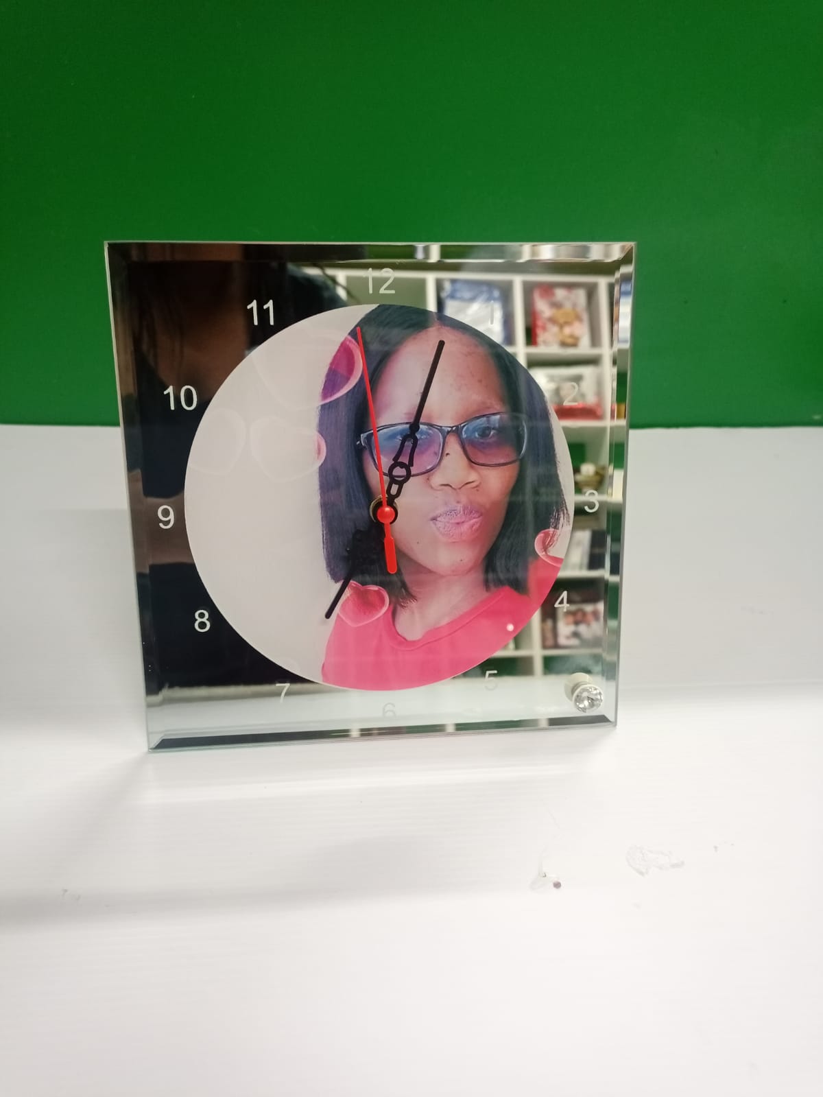Timeless Memories: Personalized Glass Photo Clock