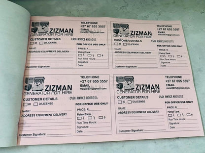 Duplicate NCR Books