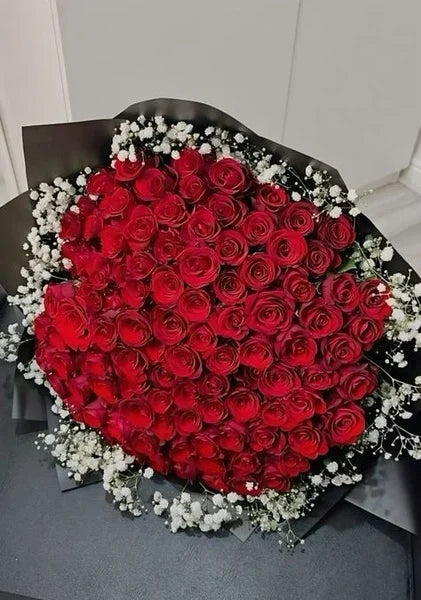 100- Stems Of Red Roses